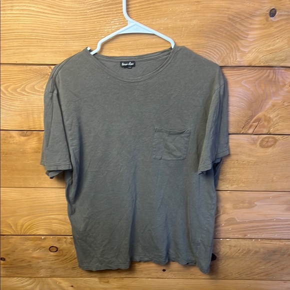 Steven Alan Men’s T-shirt S Army Olive Grn Cotton Zenned out‎ Japan short sleeve - Picture 1 of 8